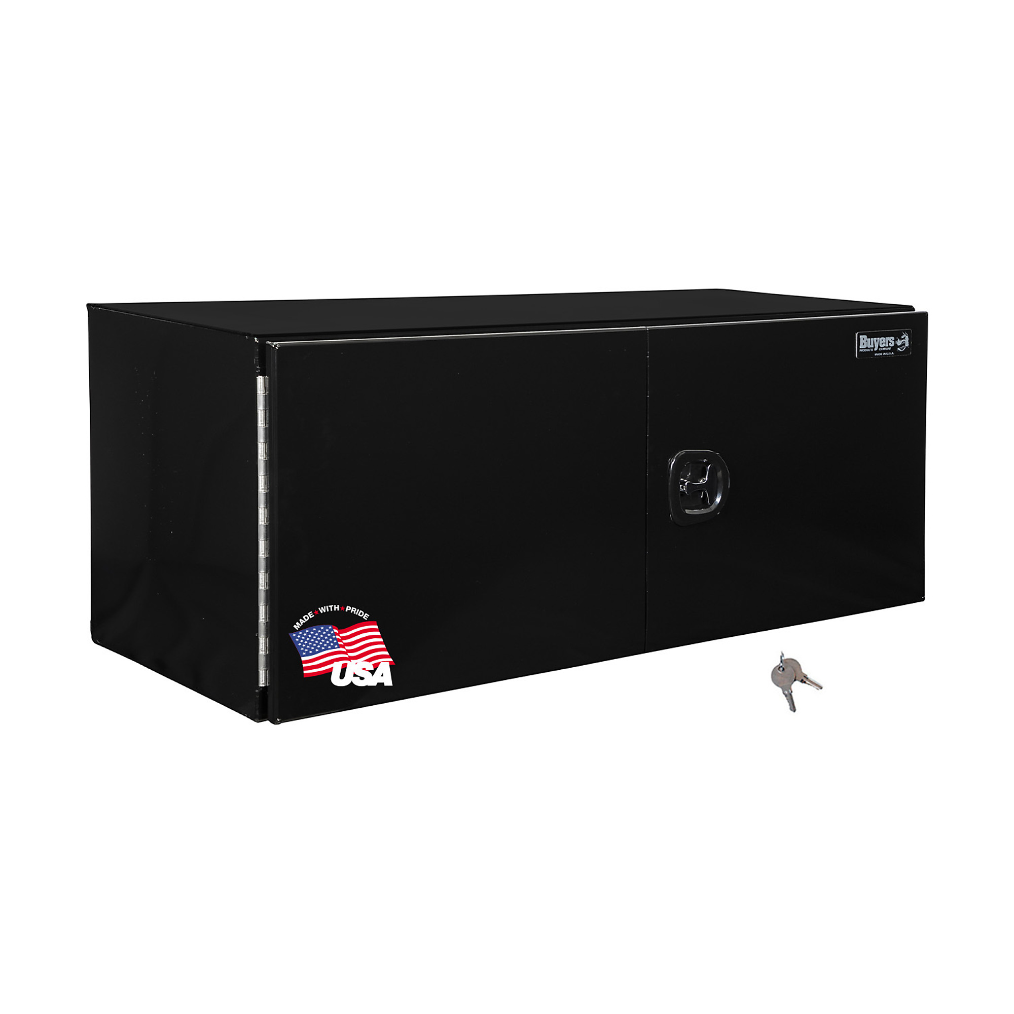 Buyers Products, 48x18x18 Double Door Underbody Truck Tool Job Storage Box, Width 48 in, Material Aluminum, Color Finish Smooth Matte Black, Model# 1705810